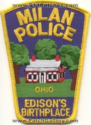 Milan Police
Thanks to EmblemAndPatchSales.com for this scan.
Keywords: ohio