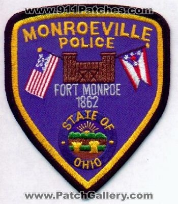 Monroeville Police
Thanks to EmblemAndPatchSales.com for this scan.
Keywords: ohio fort monroe ft