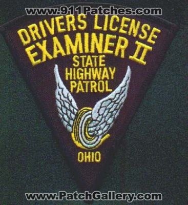 Ohio State Highway Patrol Drivers License Examiner II
Thanks to EmblemAndPatchSales.com for this scan.
Keywords: police
