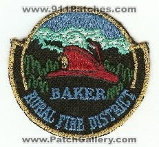 Baker Rural Fire District
Thanks to PaulsFirePatches.com for this scan.
Keywords: oregon