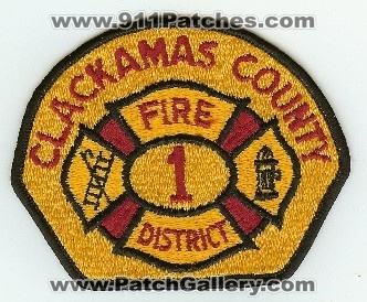 Clackamas County Fire District 1
Thanks to PaulsFirePatches.com for this scan.
Keywords: oregon