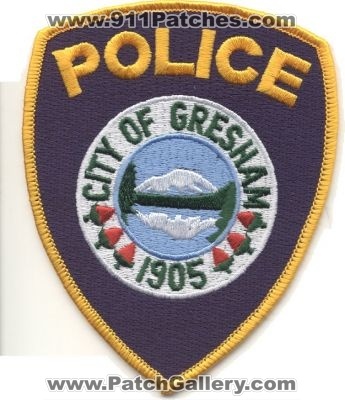 Gresham Police
Thanks to EmblemAndPatchSales.com for this scan.
Keywords: oregon city of