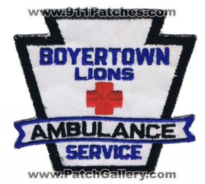 Boyertown Lions Ambulance Service (Pennsylvania)
Thanks to Jim Schultz for this scan.
Keywords: ems