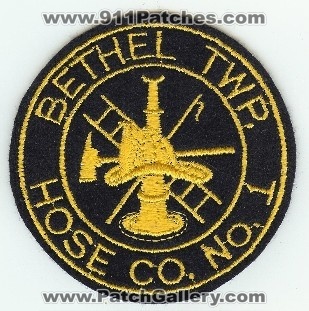 Bethel Twp Hose Co No 1
Thanks to PaulsFirePatches.com for this scan.
Keywords: pennsylvania township company number