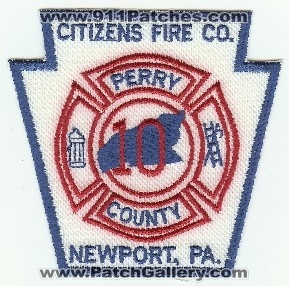 Citizens Fire Co
Thanks to PaulsFirePatches.com for this scan.
Keywords: pennsylvania company newport perry county