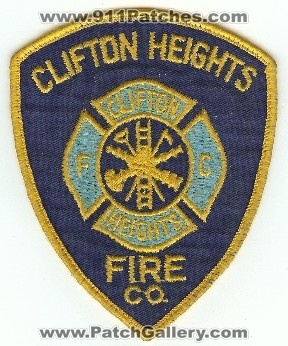 Clifton Heights Fire Co
Thanks to PaulsFirePatches.com for this scan.
Keywords: pennsylvania company