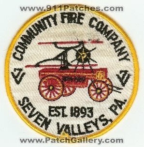Community Fire Company
Thanks to PaulsFirePatches.com for this scan.
Keywords: pennsylvania seven valleys