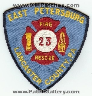East Petersburg Fire Rescue 23
Thanks to PaulsFirePatches.com for this scan.
Keywords: pennsylvania lancaster county