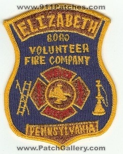Elizabeth Volunteer Fire Company
Thanks to PaulsFirePatches.com for this scan.
Keywords: pennsylvania