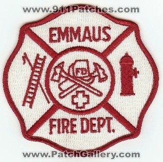Emmaus Fire Dept
Thanks to PaulsFirePatches.com for this scan.
Keywords: pennsylvania department