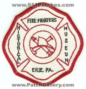 Erie Historical Fire Fighters Museum
Thanks to PaulsFirePatches.com for this scan.
Keywords: pennsylvania