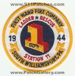 First Ward Fire Company Station 11
Thanks to PaulsFirePatches.com for this scan.
Keywords: pennsylvania ladder rescue south williamsport 50th