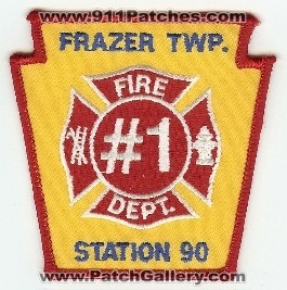 Frazer Twp Fire Dept #1 Station 90
Thanks to PaulsFirePatches.com for this scan.
Keywords: pennsylvania township department number