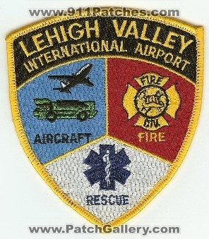 Lehigh Valley International Airport Aircraft Fire Rescue
Thanks to PaulsFirePatches.com for this scan.
Keywords: pennsylvania cfr arff crash