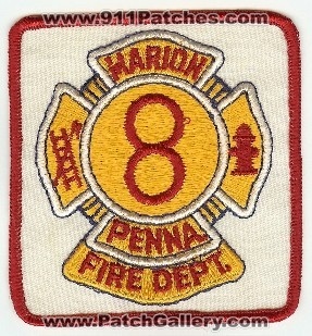 Marion Fire Dept 8
Thanks to PaulsFirePatches.com for this scan.
Keywords: pennsylvania department