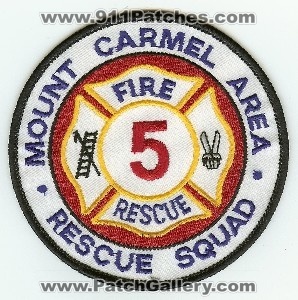 Mount Carmel Area Fire Rescue Squad
Thanks to PaulsFirePatches.com for this scan.
Keywords: pennsylvania 5 mt