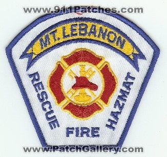 Mount Lebanon Fire Rescue Hazmat
Thanks to PaulsFirePatches.com for this scan.
Keywords: pennsylvania mt haz mat