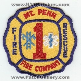 Mount Penn Fire Rescue Company 1
Thanks to PaulsFirePatches.com for this scan.
Keywords: pennsylvania mt