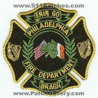 Philadelphia Fire Irish
Thanks to PaulsFirePatches.com for this scan.
Keywords: pennsylvania department pfd