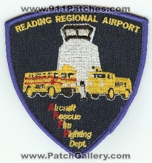 Reading Regional Airport Aircraft Rescue Fire Fighting Dept
Thanks to PaulsFirePatches.com for this scan.
Keywords: pennsylvania arff cfr crash department