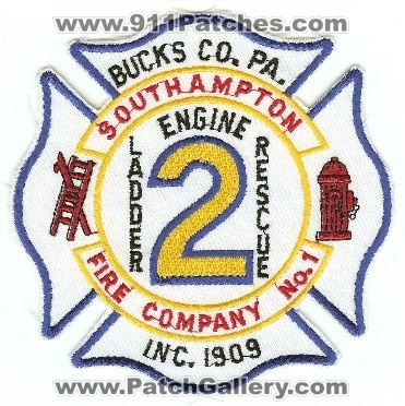 Southampton Fire Co No 1
Thanks to PaulsFirePatches.com for this scan.
Keywords: pennsylvania company number bucks county engine ladder rescue 2