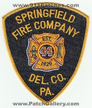 Springfield Fire Company
Thanks to PaulsFirePatches.com for this scan.
Keywords: pennsylvania delaware county
