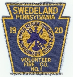 Swedeland Volunteer Fire Co No 1
Thanks to PaulsFirePatches.com for this scan.
Keywords: pennsylvania company number upper merion township montgomery county