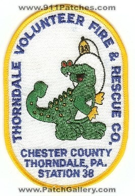 Thorndale Volunteer Fire & Rescue Co
Thanks to PaulsFirePatches.com for this scan.
Keywords: pennsylvania company chester county station 38