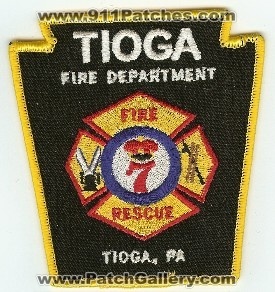 Tioga Fire Department
Thanks to PaulsFirePatches.com for this scan.
Keywords: pennsylvania rescue 7