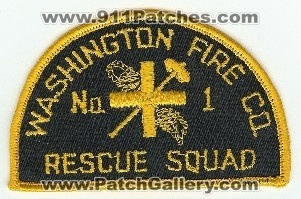 Washington Fire Co No 1 Rescue Squad
Thanks to PaulsFirePatches.com for this scan.
Keywords: pennsylvania company number