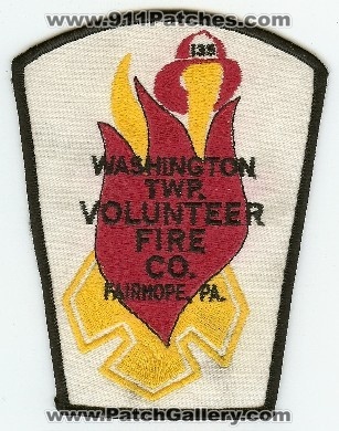 Washington Twp Volunteer Fire Co
Thanks to PaulsFirePatches.com for this scan.
Keywords: pennsylvania township company fairhope