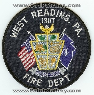 West Reading Fire Dept
Thanks to PaulsFirePatches.com for this scan.
Keywords: pennsylvania department