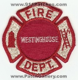 Westinghouse Fire Dept
Thanks to PaulsFirePatches.com for this scan.
Keywords: pennsylvania department