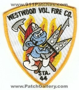 Westwood Vol Fire Co Sta 44
Thanks to PaulsFirePatches.com for this scan.
Keywords: pennsylvania volunteer company station