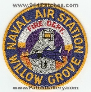 Willow Grove Naval Air Station Fire Dept
Thanks to PaulsFirePatches.com for this scan.
Keywords: pennsylvania nas us navy department