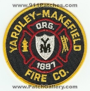 Yardley Makefield Fire Co
Thanks to PaulsFirePatches.com for this scan.
Keywords: pennsylvania company