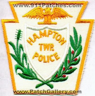 Hampton Twp Police
Thanks to EmblemAndPatchSales.com for this scan.
Keywords: pennsylvania township