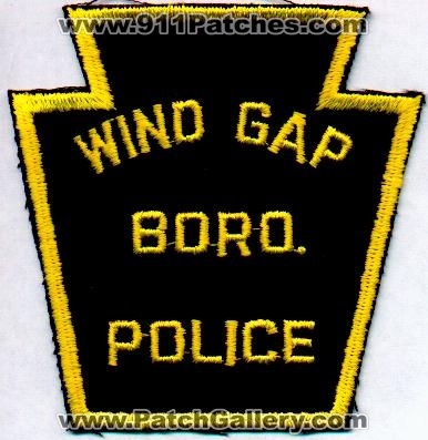 Wind Gap Boro Police
Thanks to EmblemAndPatchSales.com for this scan.
Keywords: pennsylvania