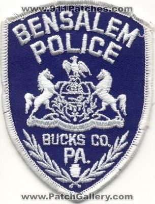 Bensalem Police
Thanks to EmblemAndPatchSales.com for this scan.
Keywords: pennsylvania bucks county