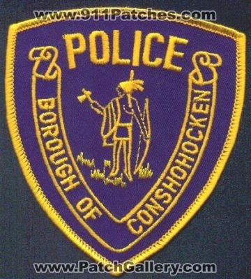 Conshohocken Police
Thanks to EmblemAndPatchSales.com for this scan.
Keywords: pennsylvania borough of