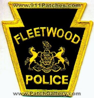 Fleetwood Police
Thanks to EmblemAndPatchSales.com for this scan.
Keywords: pennsylvania