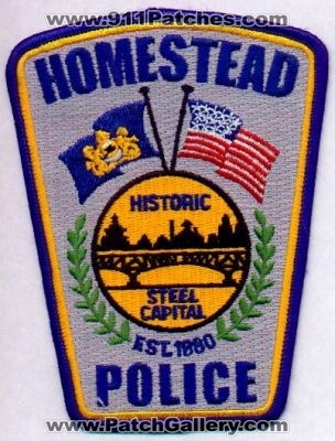 Homestead Police
Thanks to EmblemAndPatchSales.com for this scan.
Keywords: pennsylvania