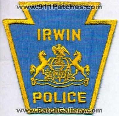 Irwin Police
Thanks to EmblemAndPatchSales.com for this scan.
Keywords: pennsylvania
