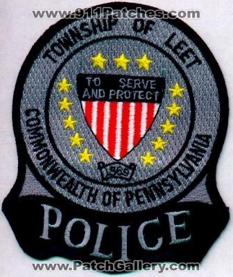 Leet Township Police
Thanks to EmblemAndPatchSales.com for this scan.
Keywords: pennsylvania