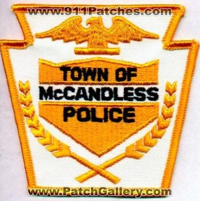 McCandless Police
Thanks to EmblemAndPatchSales.com for this scan.
Keywords: pennsylvania town of