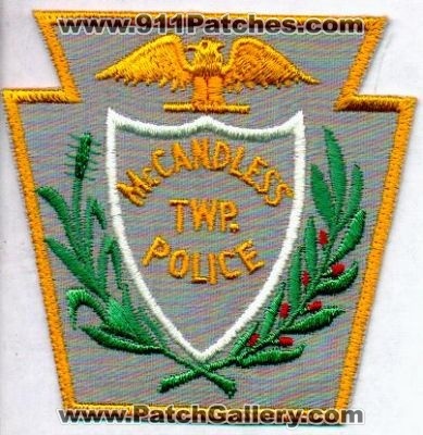 McCandless Twp Police
Thanks to EmblemAndPatchSales.com for this scan.
Keywords: pennsylvania township