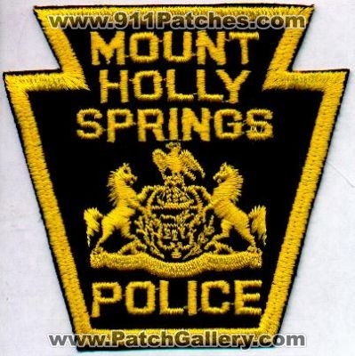 Mount Holly Springs Police
Thanks to EmblemAndPatchSales.com for this scan.
Keywords: pennsylvania