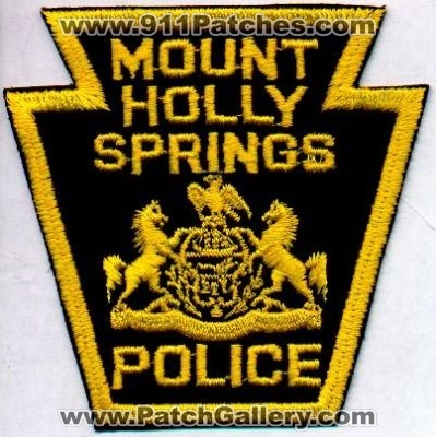 Mount Holly Springs Police
Thanks to EmblemAndPatchSales.com for this scan.
Keywords: pennsylvania