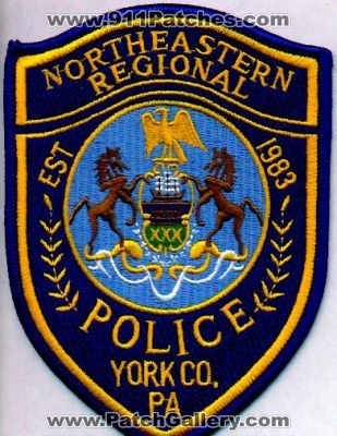Northeastern Regional Police
Thanks to EmblemAndPatchSales.com for this scan.
Keywords: pennsylvania york county