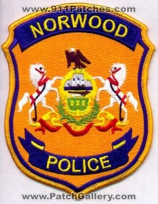 Norwood Police
Thanks to EmblemAndPatchSales.com for this scan.
Keywords: pennsylvania